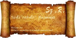 Szánthó Rajmund névjegykártya